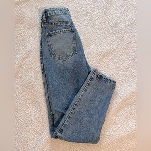 Womens light wash ripped jeans
